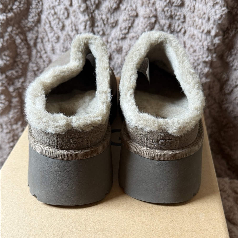 Ugg Brown Suede Shearling Lined Clogs - image 4